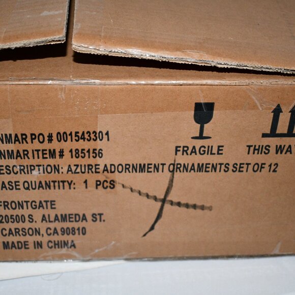 Frontgate Azure Adornment Ornaments, Set of 12 #185156 NIB - Picture 5 of 5